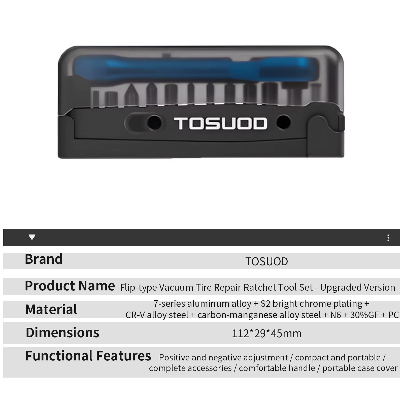 Kits d'outils de réparation de vélo TOSUOD