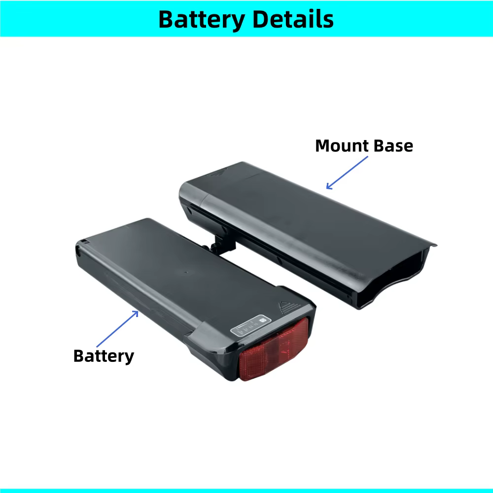 Batterie arrière T1 pour vélo de ville