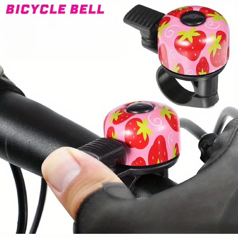 Sonnette de vélo fraise pour enfants et adultes