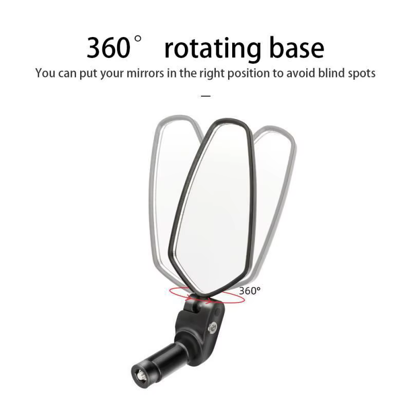 1 paire de rétroviseurs de vélo rotatifs