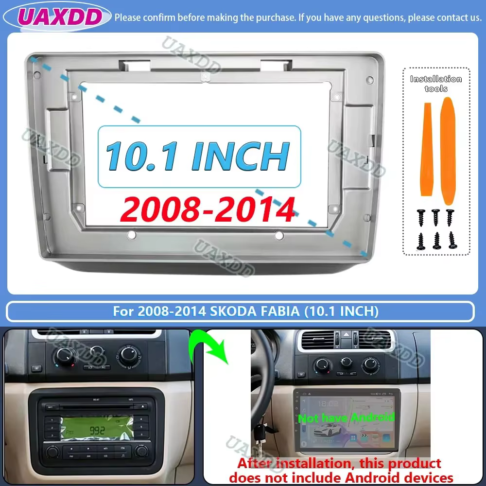 Adaptateur de faisceau de câbles pour tableau de bord de voiture, radio évitée, cadre Android, panneau, fascia, navigation canbus, SKvocation FABIA, 2008-2015, 9, 10 pouces