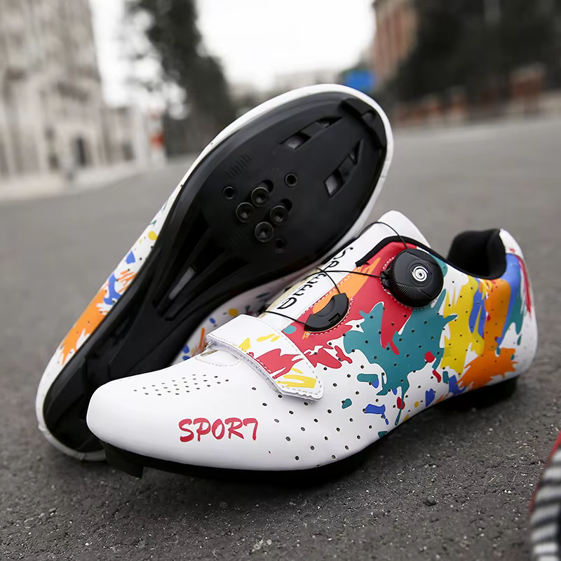 Chaussures de cyclisme en fibre de carbone pour hommes