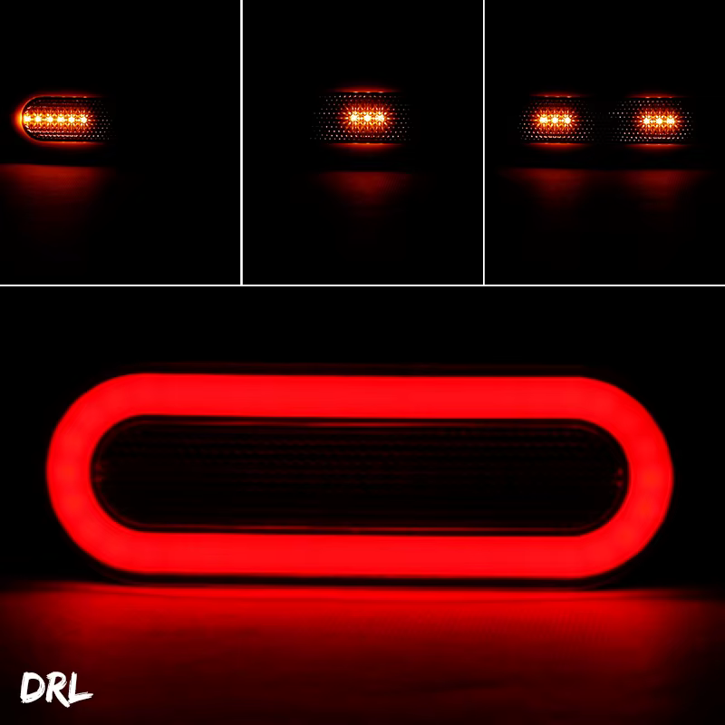 Feux arrière LED ovales 3 en 1