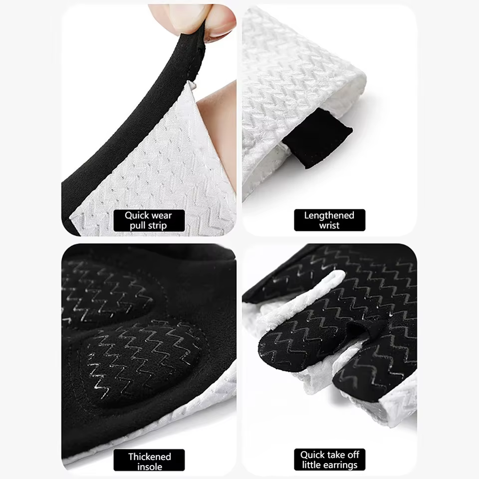 Gants de cyclisme demi-doigt respirants d'été