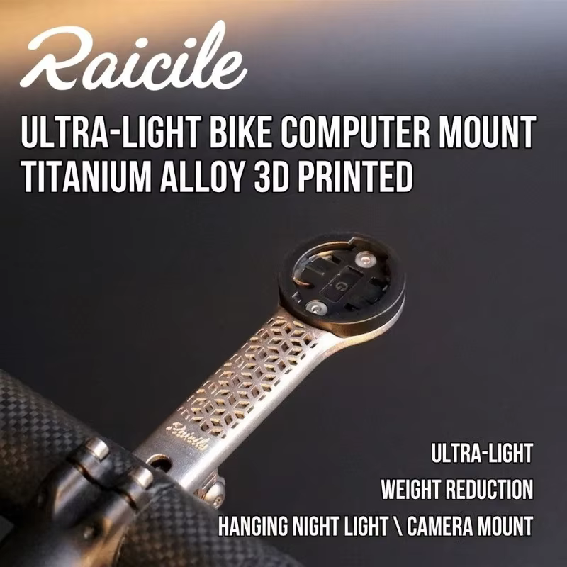 Support de guidon intégré pour ordinateur de vélo en alliage de titane imprimé en 3D