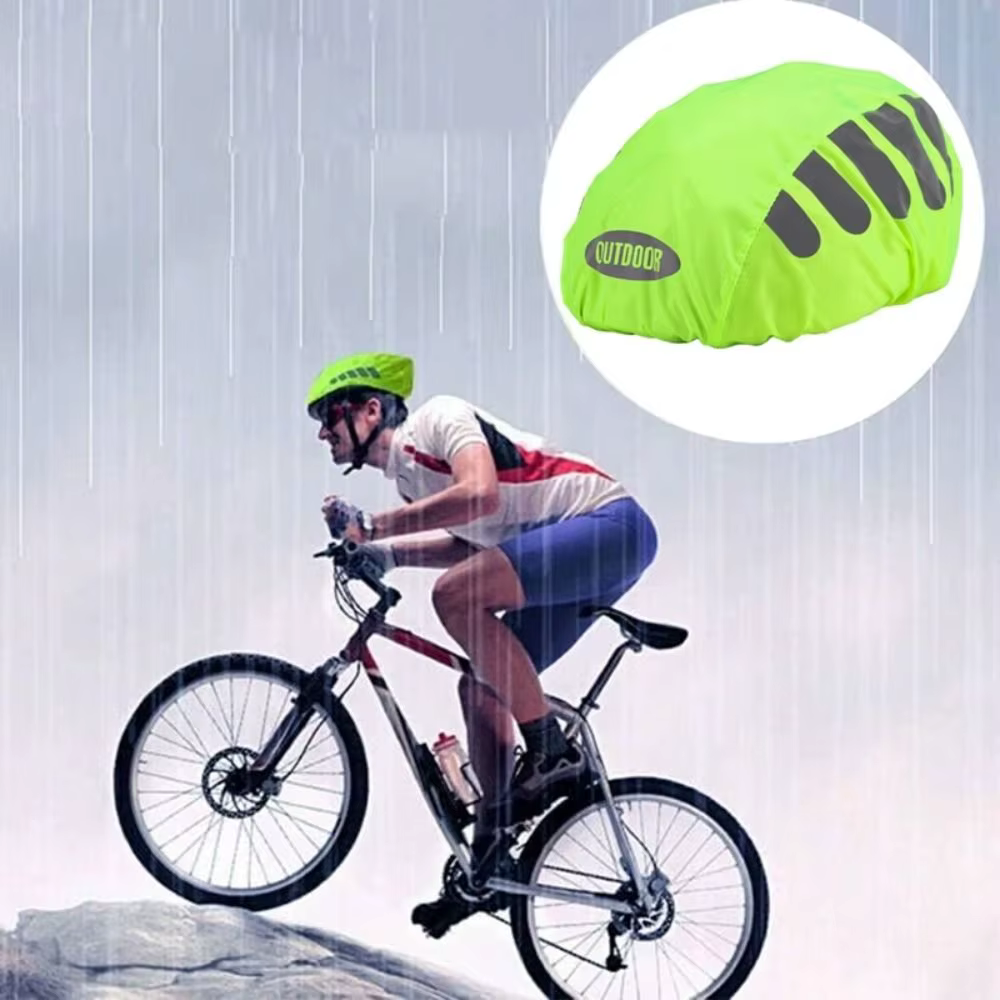 Couverture de casque de vélo à bande réfléchissante