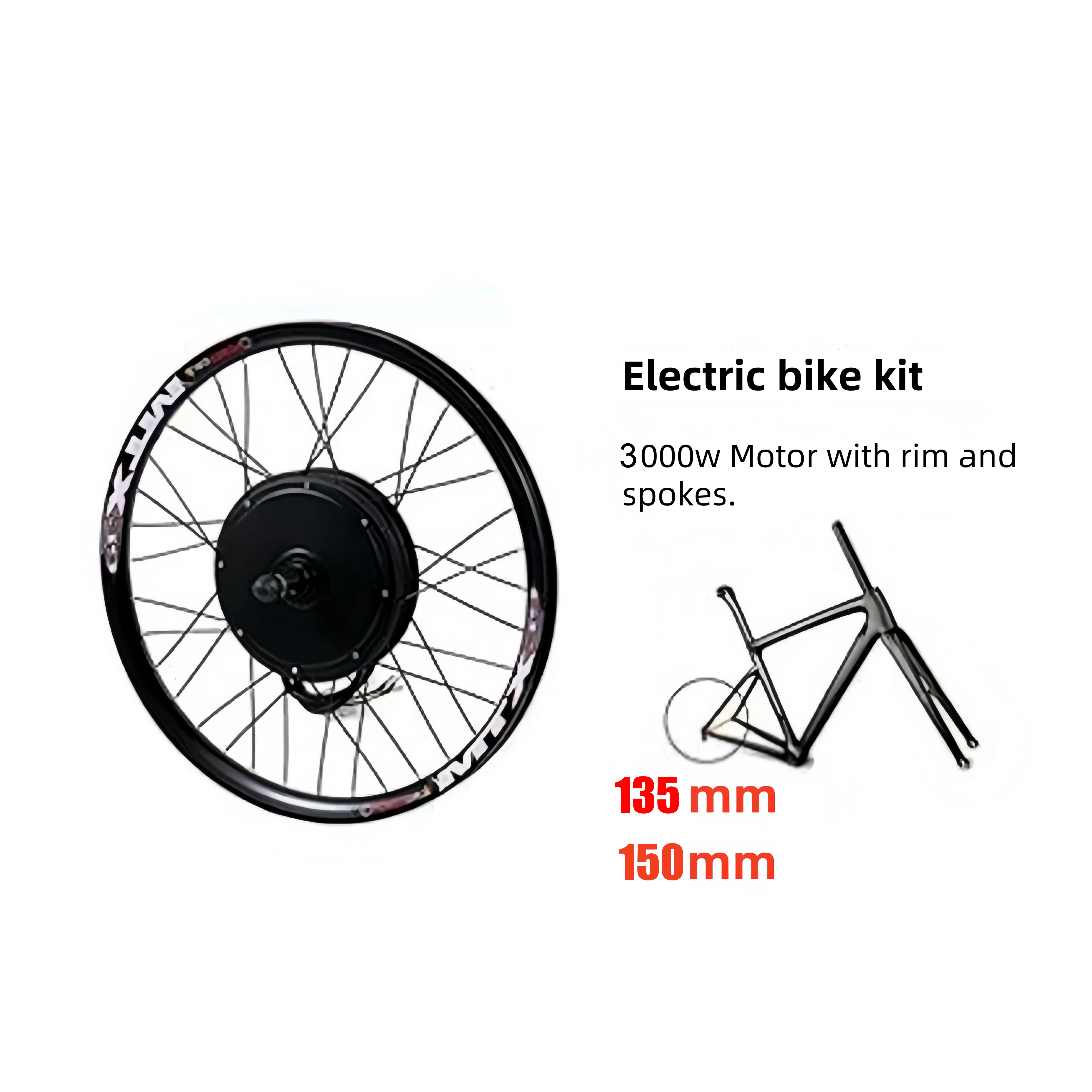Roue arrière de vélo électrique haute puissance