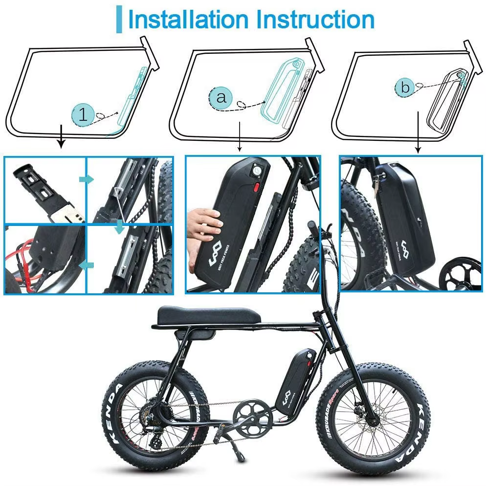 Hailong – batterie 36/48/52V pour vélo électrique