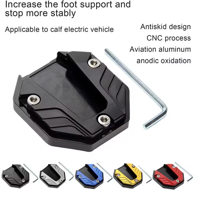 Plaque de Support de Pied Latéral en Alliage d'Aluminium pour Scooter
