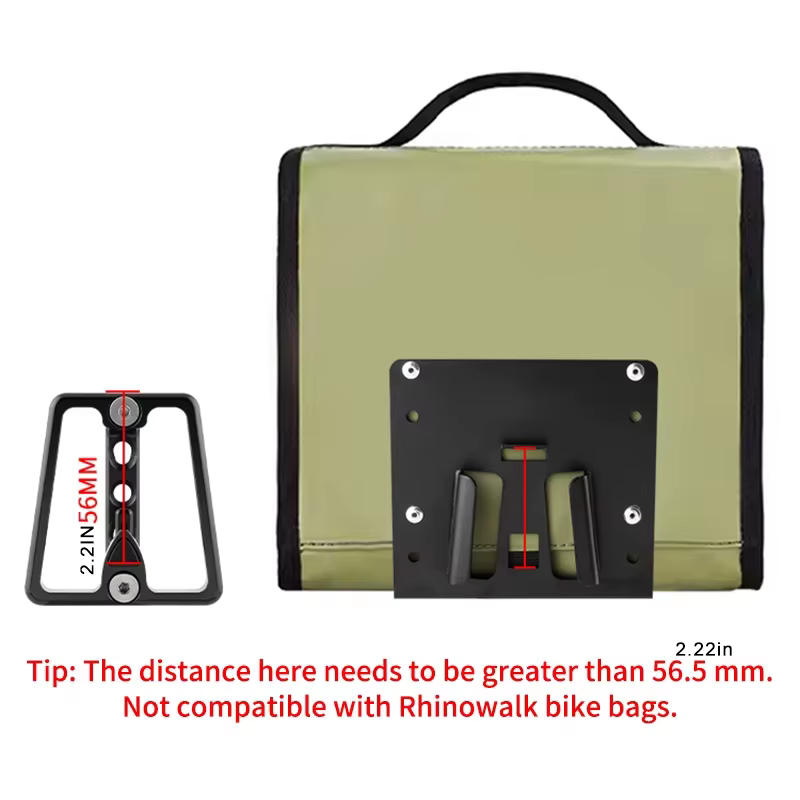Support de sac de transport avant de vélo pliant