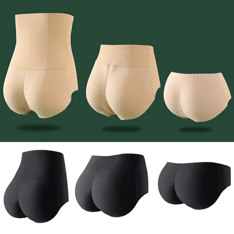 Femmes bout à bout rembourré contrôle culotte hanche rehausseur sous-vêtements Bodyshaper