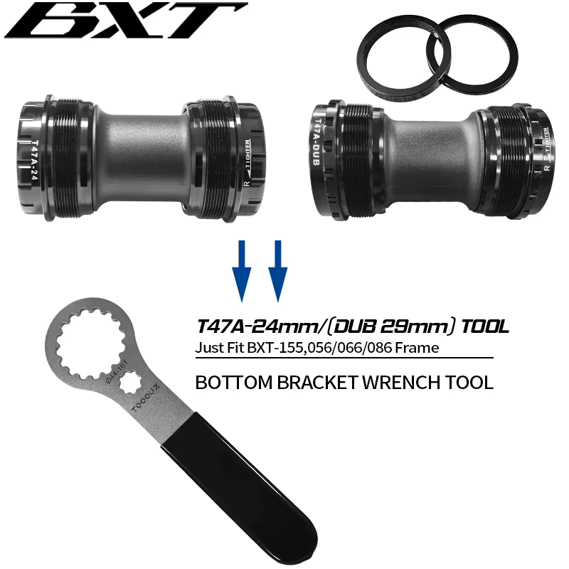 Boîtier de pédalier BXT T47A 68/73mm pour Shimano 24mm SRAM DUB 29mm Manivelle