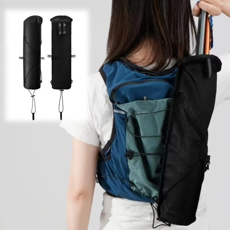 Sac de transport léger et imperméable pour bâtons de trekking, sac de rangement portable pour bâtons de randonnée, adapté aux gilets, sacs à dos et sacs pour cannes.