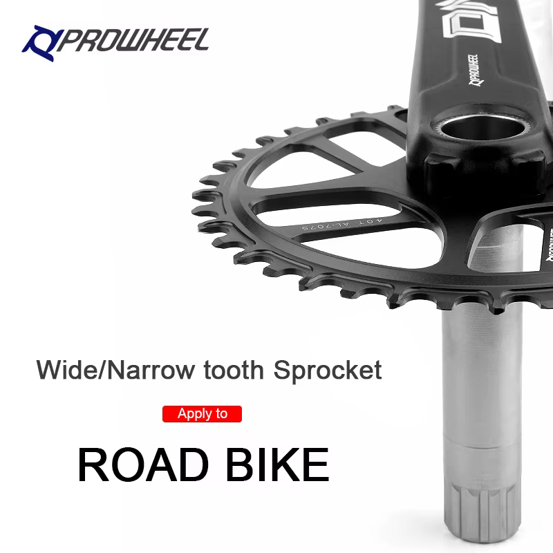 Prowheel DMA Plateau de pédalier Direct Mount 3 boulons Narrow Wide en aluminium AL7075 pour vélo de route