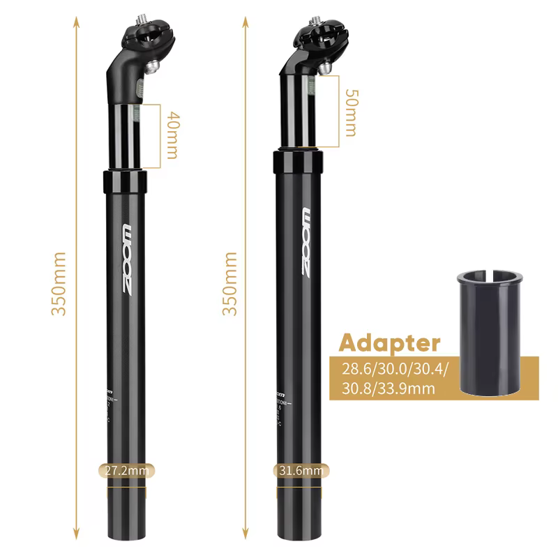 ZOOM vélo Suspension tige de selle 27.2/31.6/28.6/30.4/30.8/33.9mm vtt