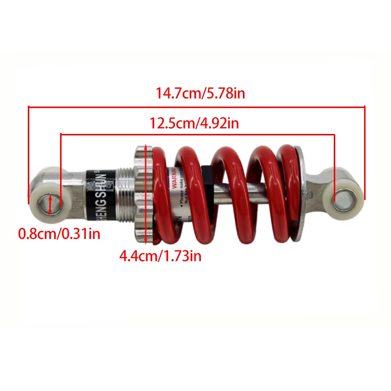 Amortisseur arrière de 125 mm