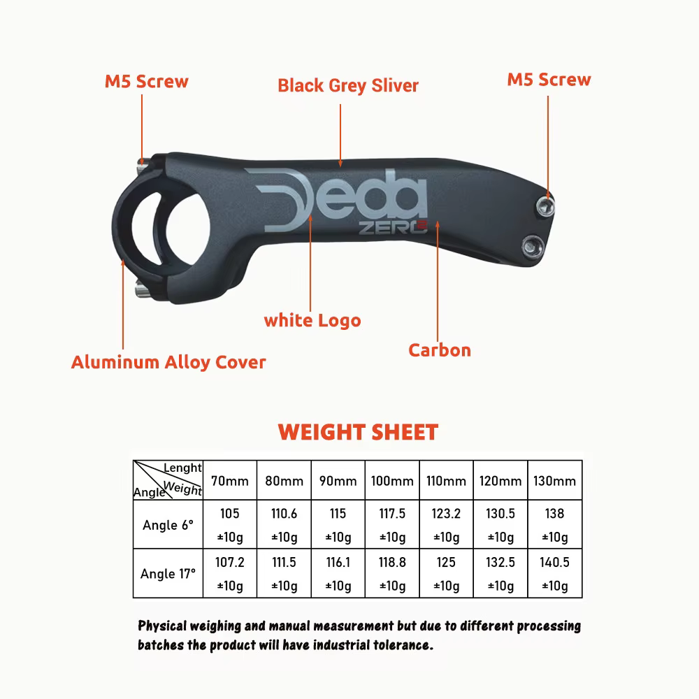 Nouveau logo JEDA noir/blanc 6 ° /17 °   Tige de vélo coudée 31.8 * 70-130mm pour VTT et vélo de route, en carbone intégral T1000, Pièces de vélo