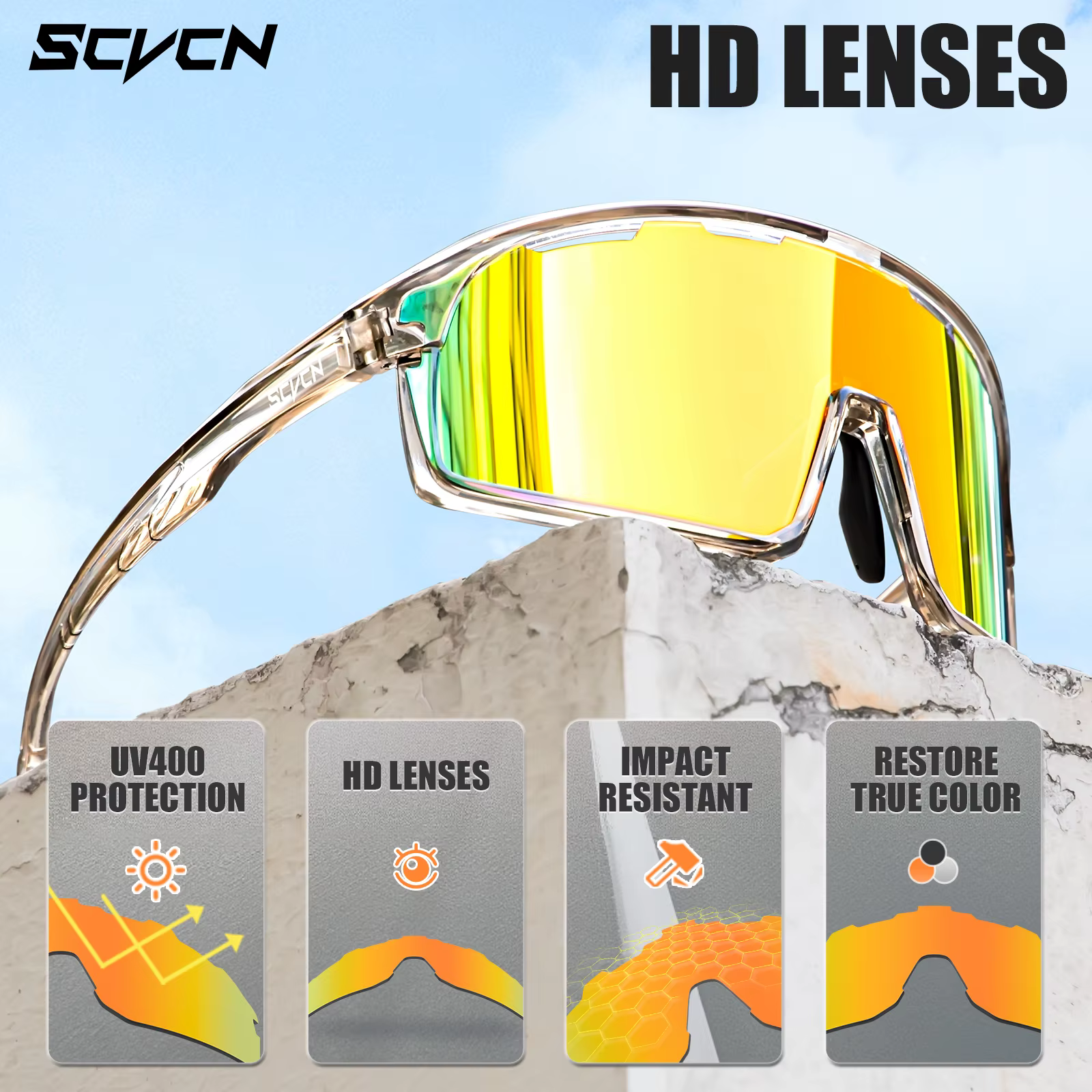 SCVCN lunettes de cyclisme vtt vélo de route