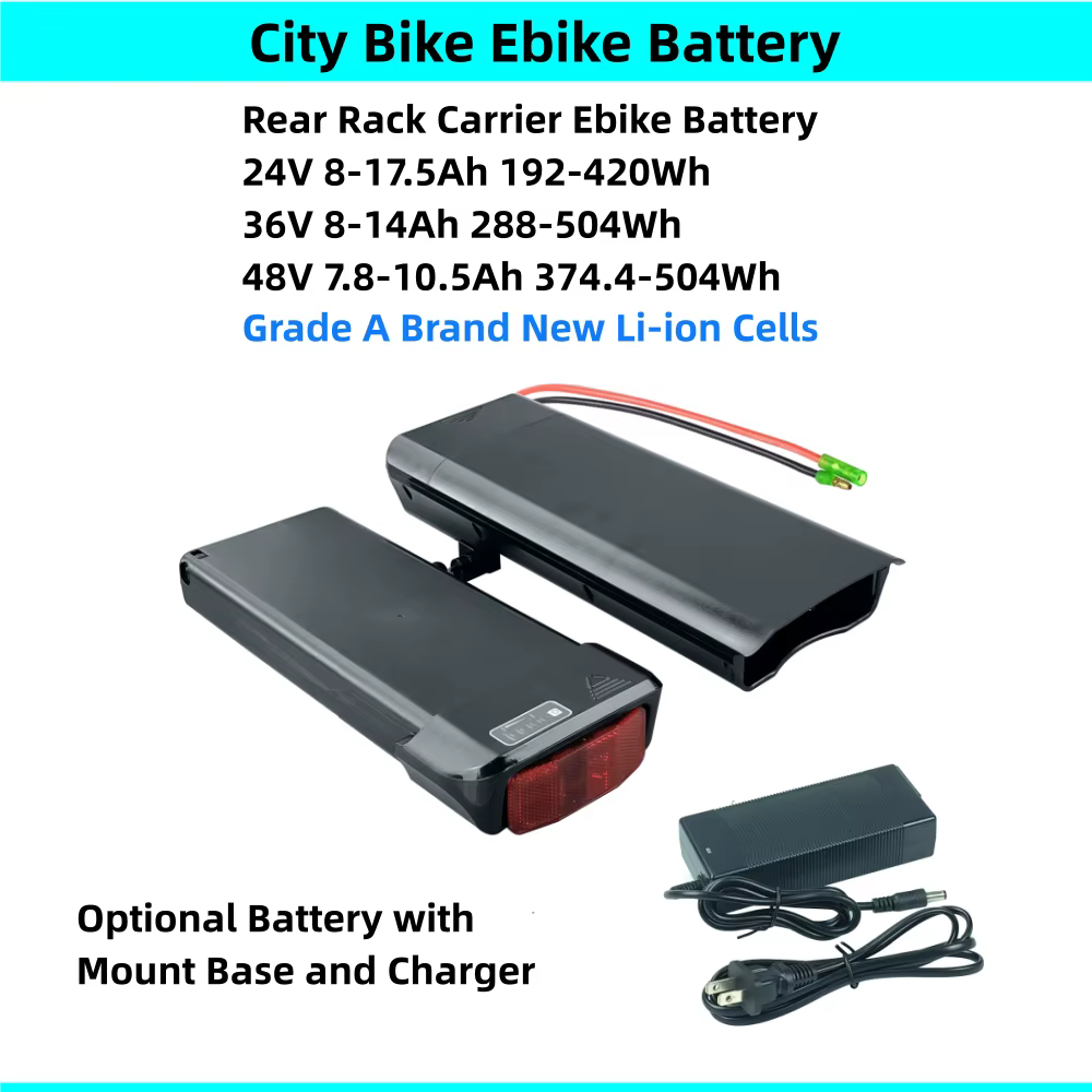 Batterie arrière T1 pour vélo de ville