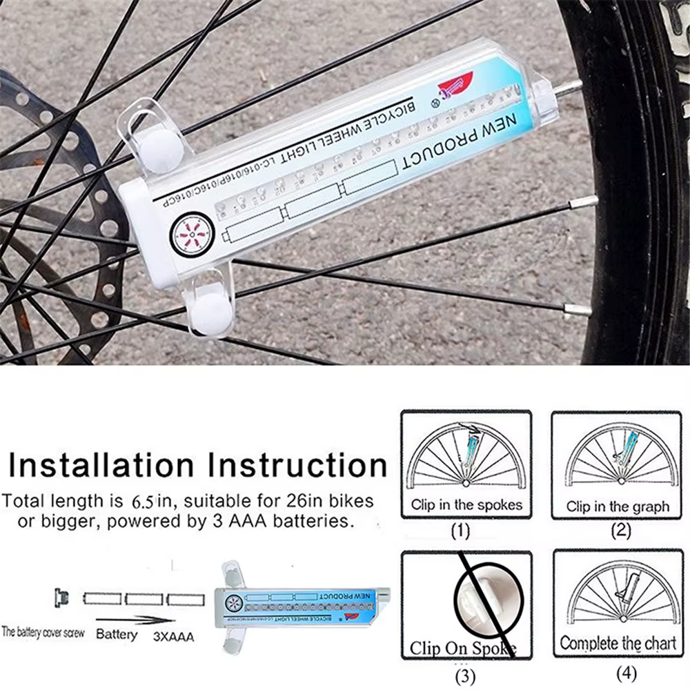 Lumière pour rayons de vélo