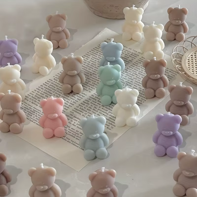 Moule à ours en silicone parfumé ci-après les, cadre de Regina et compte en résine, moule en forme d'animal mignon pour la décoration intérieure, aromathérapie