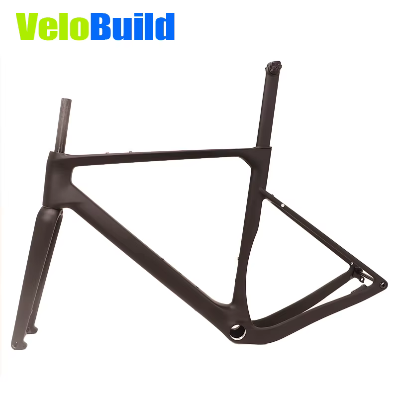 VELOBUILD 2025 nouveau carbone Aero gravier cadre de vélo fourche tige de selle T47 BB