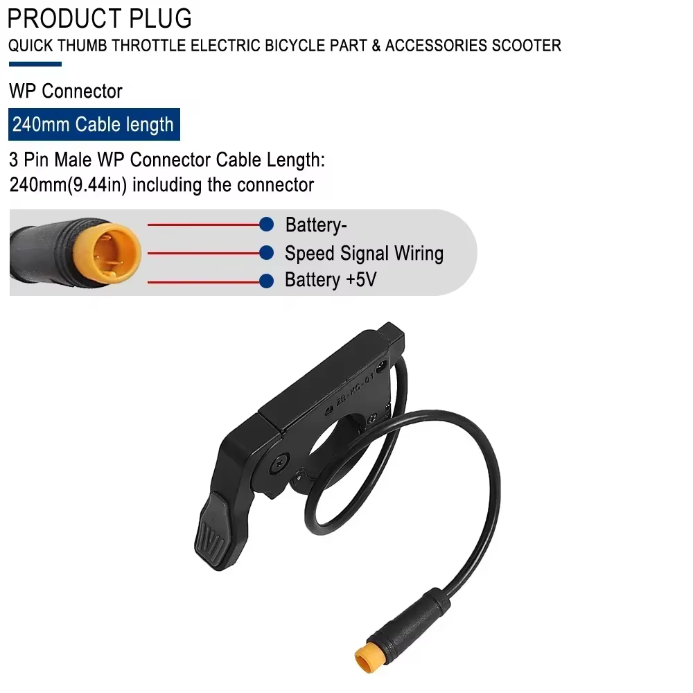 Accélérateur de guidon pour vélo électrique