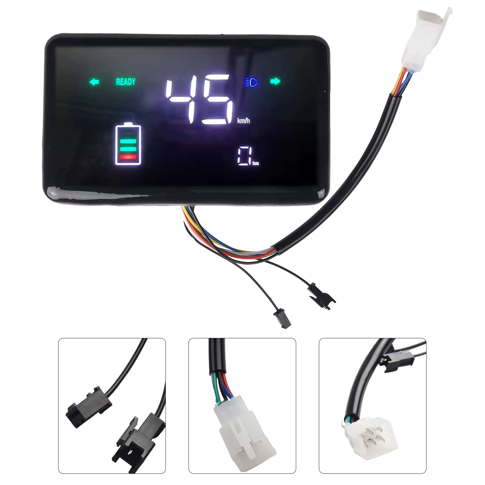 Vélo électrique affichage LED moto compteur de vitesse batterie clignotant