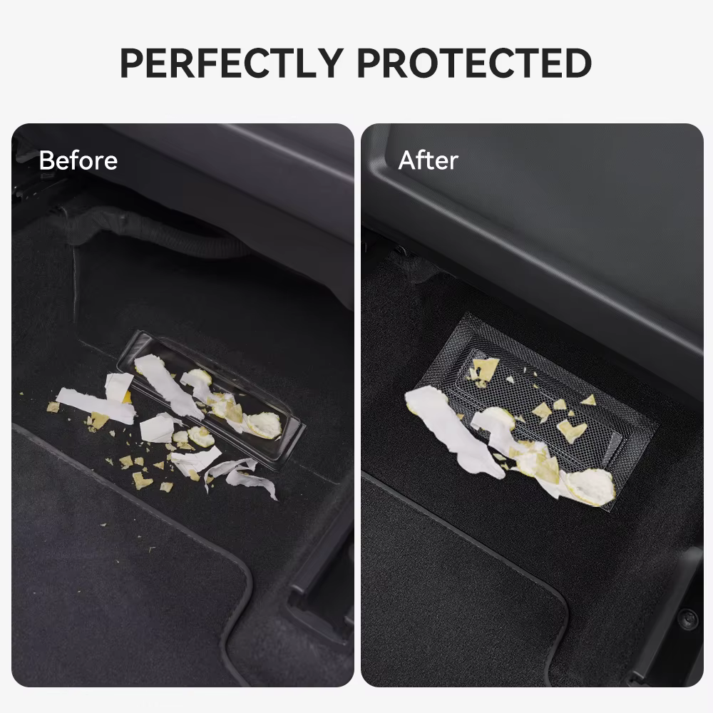 Pour Tesla Model 3/Y/YL : Cache de ventilation sous siège, protection anti-blocage, maille anti-poussière, accessoires 2021-2025