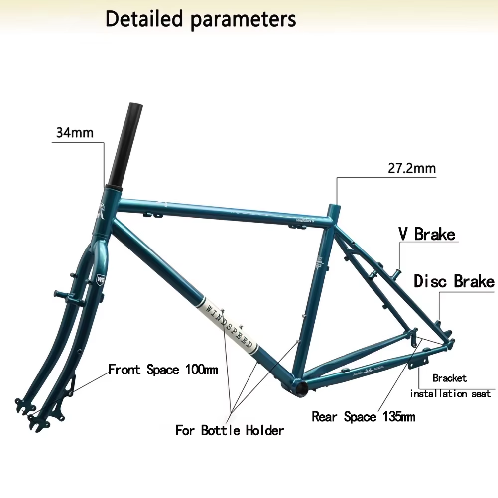 26ER NOUVEAU!! WINDSPEED LongRiders 4 cadres avec fourche CR-MO acides voyage cyclisme pièces de vélo frein à disque/V vélos de tourisme