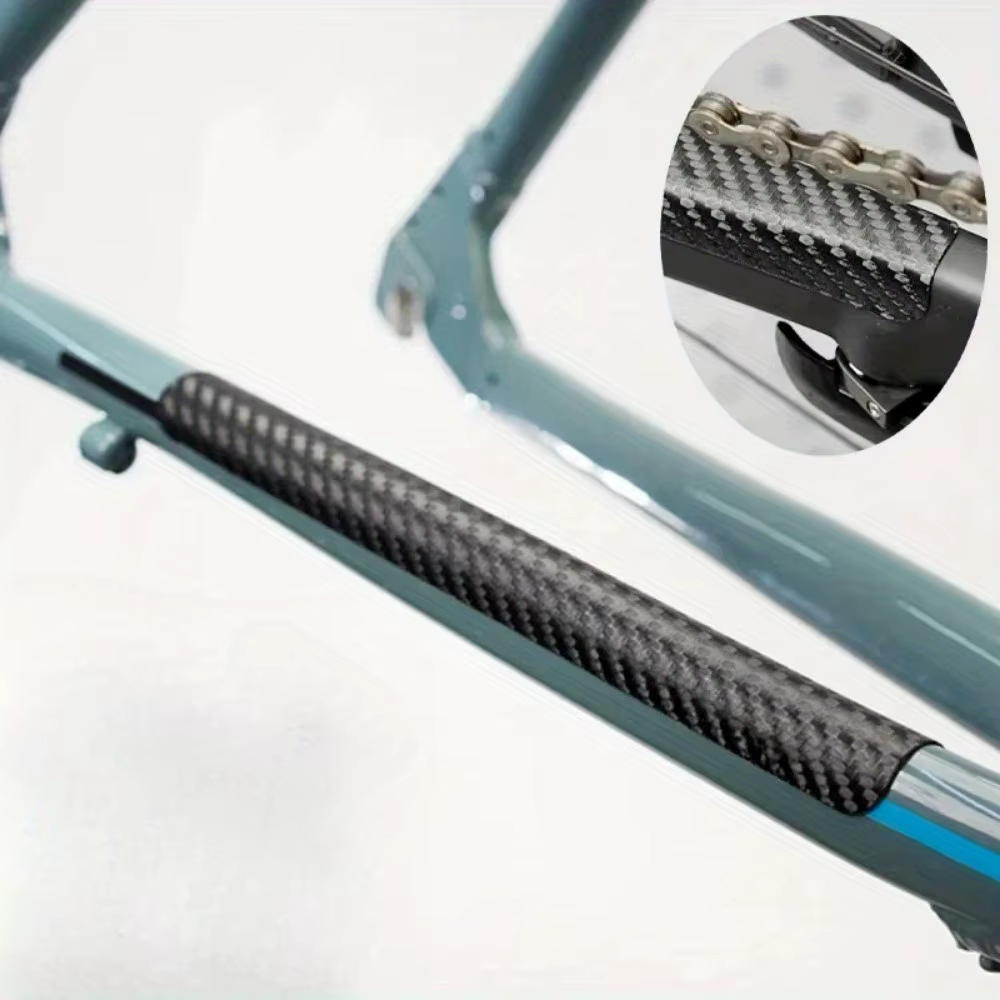 Protecteur de chaîne de vélo en Fiber de carbone noir
