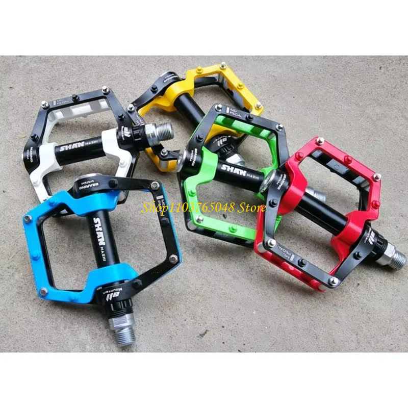 R53E 1 paire route VTT ultraléger anti-dérapant pédales plates plate-forme en alliage d'aluminium roulements pédale vtt vélo