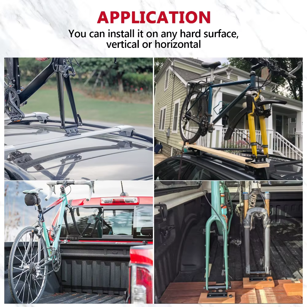 Support universel de fourche de vélo avant + support de roue arrière