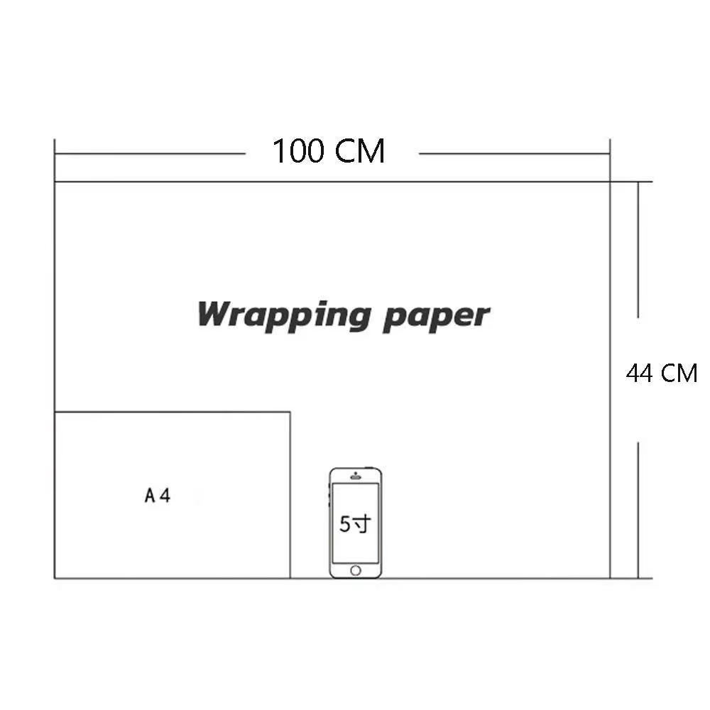 DIY 44x100cm Papier d'emballage de Noël et du Nouvel An avec motifs flocons de neige, fournitures de fête, scrapbooking, emballage cadeau