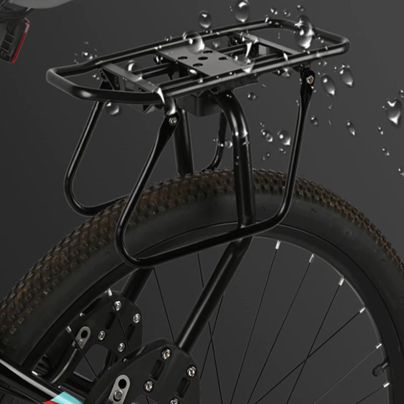 Porte-bagages arrière de vélo robuste en alliage d'aluminium