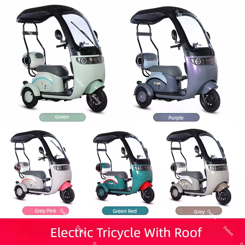 Tricycle électrique injuste pour adultes avec siège arrière