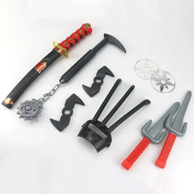 Costume de ninja pour garçons, jouets pour enfants, ensemble de couteaux de cosplay de samouraï japonais, fléchettes de ninja, collection de jouets, jouet bizarre
