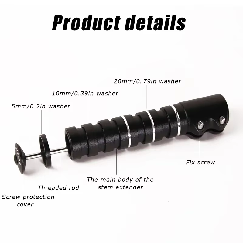 BUCKLOS tige de fourche de vélo montée jusqu'à 115mm 180mm 210mm