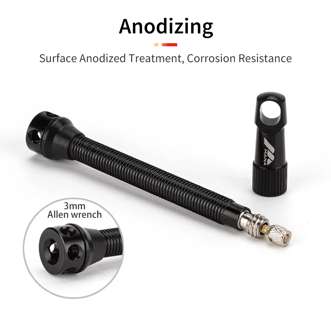 MANA 1 paire de Valve Presta de vélo 40/53/63/78/100mm 7075 en alliage d'aluminium pour route sans chambre à air/vtt/vélo de gravier-Valve ELITEWHEELS