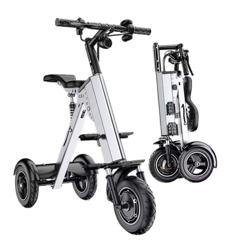 Nouveau Scooter électrique adulte pliant à 3 roues avec siège 36V 350W Tricycle
