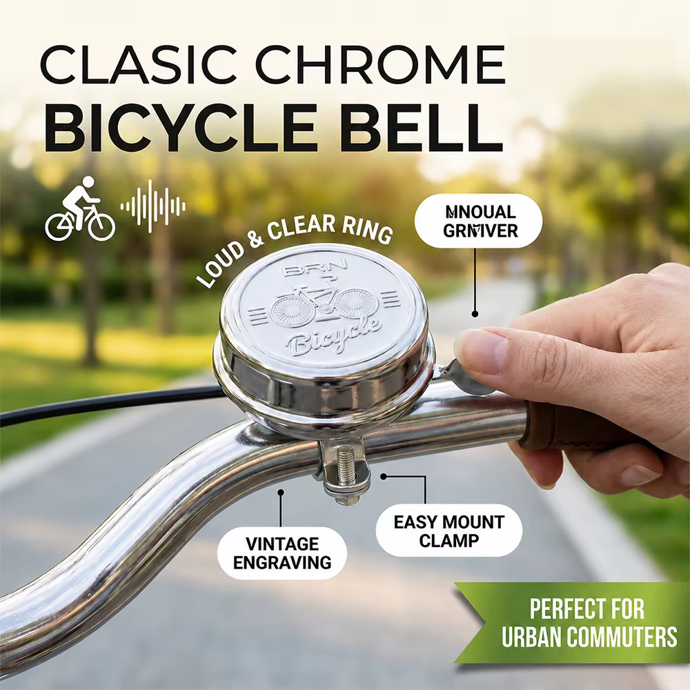 Cloche de vélo vintage rétro