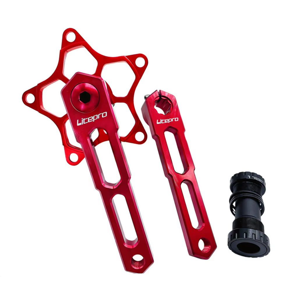 Litepro-Pédalier en alliage d'aluminium creux intégré pour vélo pliant