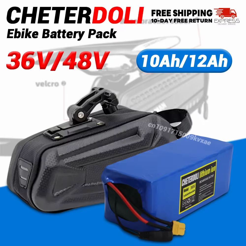 Batterie de vélo électrique 48v 36v 10Ah 12Ah 14Ah