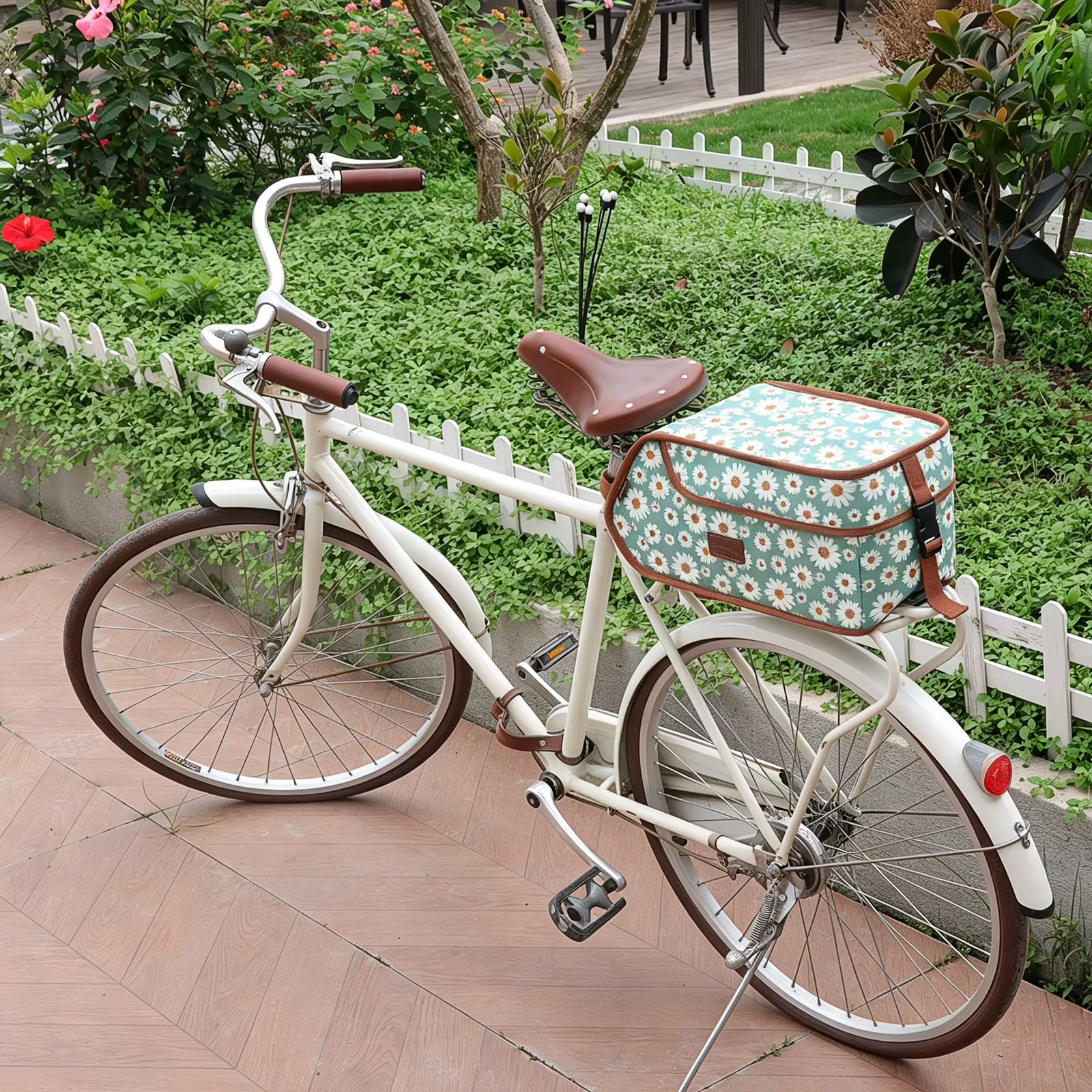 Sac de porte-bagages arrière pour vélo TOURBON en toile