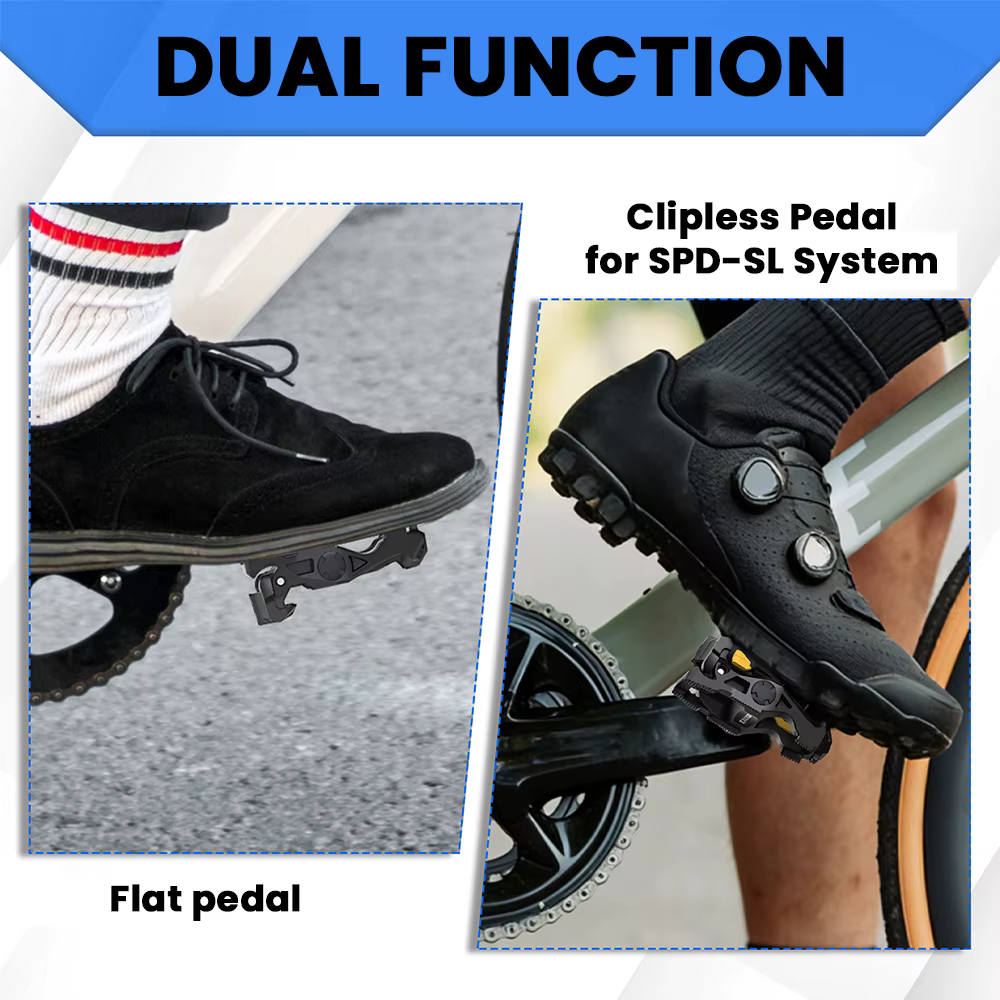 Pédales de vélo BUCKLOS à double fonction