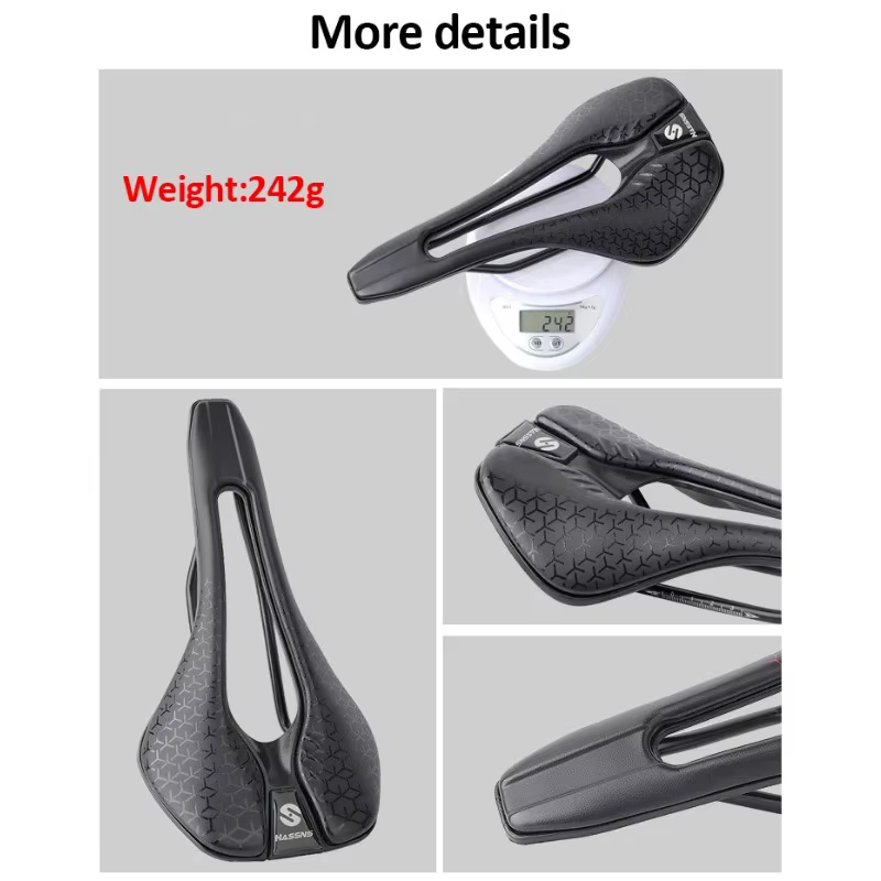 Selle de vélo en cuir HASSNS 145 mm