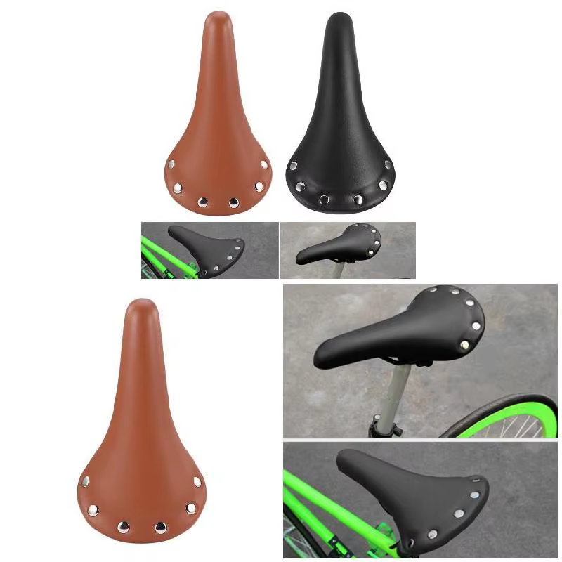 Housse de selle de vélo vintage en cuir imperméable pour vélo de route