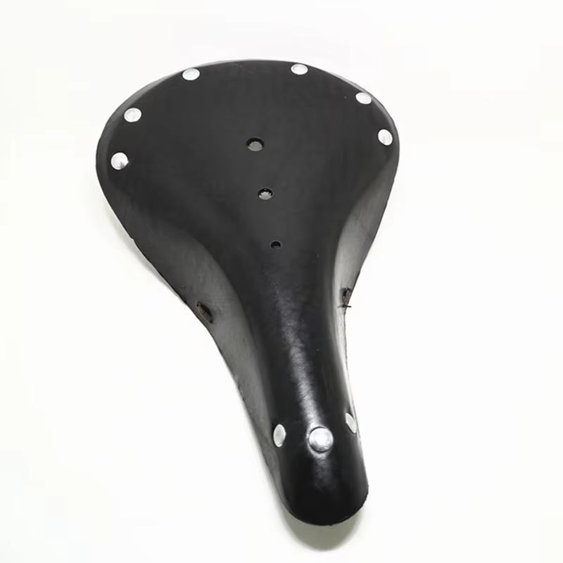Selle de vélo vintage classique en cuir de vachette