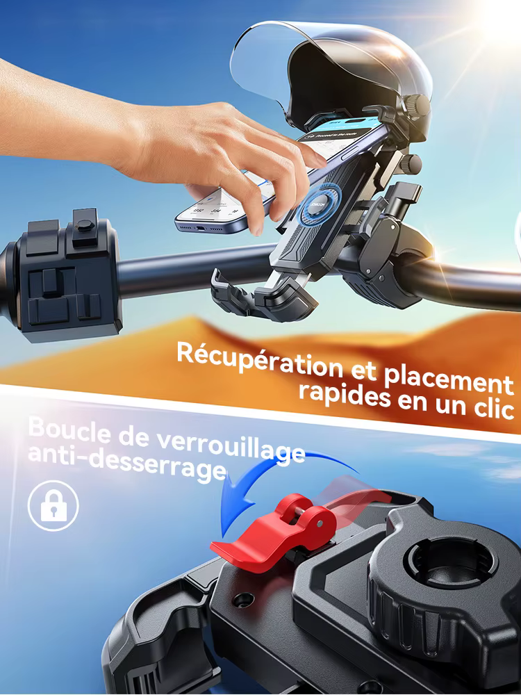 Support de téléphone pour vélo Joyroom avec fixation pour casque 360° °