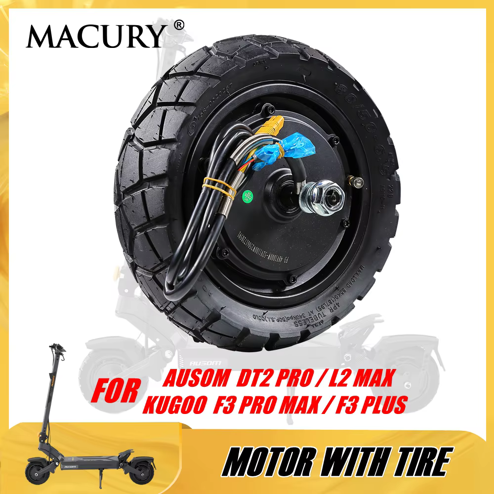 Moteur avec pneu tubeless pour trottinette électrique AUSOM DT2 PRO L2 MAX KUGOO F3 PRO MAX F3 PLUS 48V1000W 52V1100W